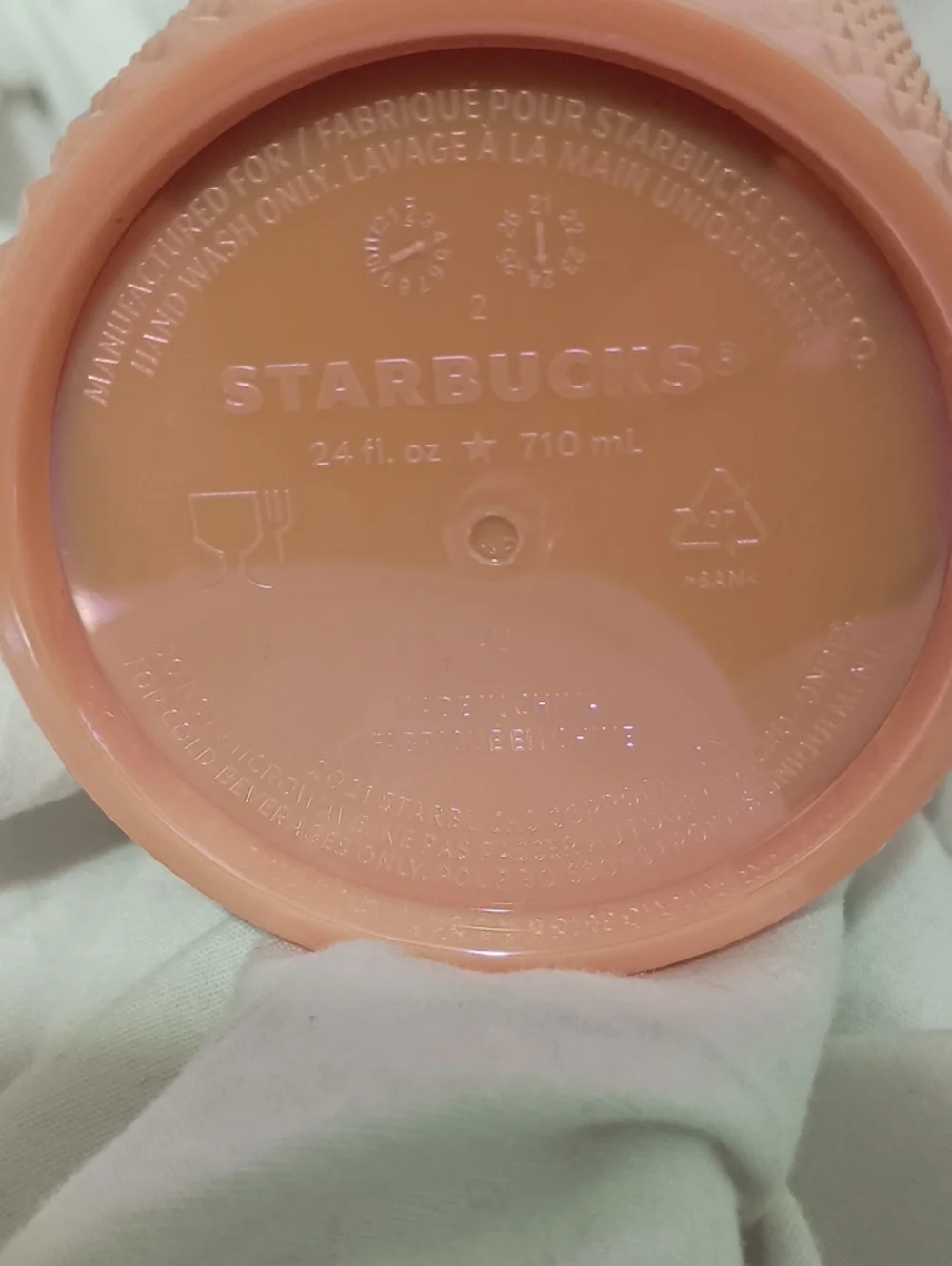 2021 Starbucks Peach Pink Tumbler with Straw